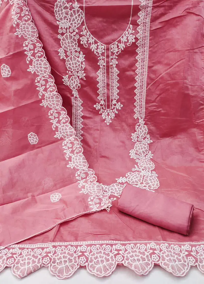 MD Modal Embroidery Designer Non Catalog Dress Material Wholesale Online
